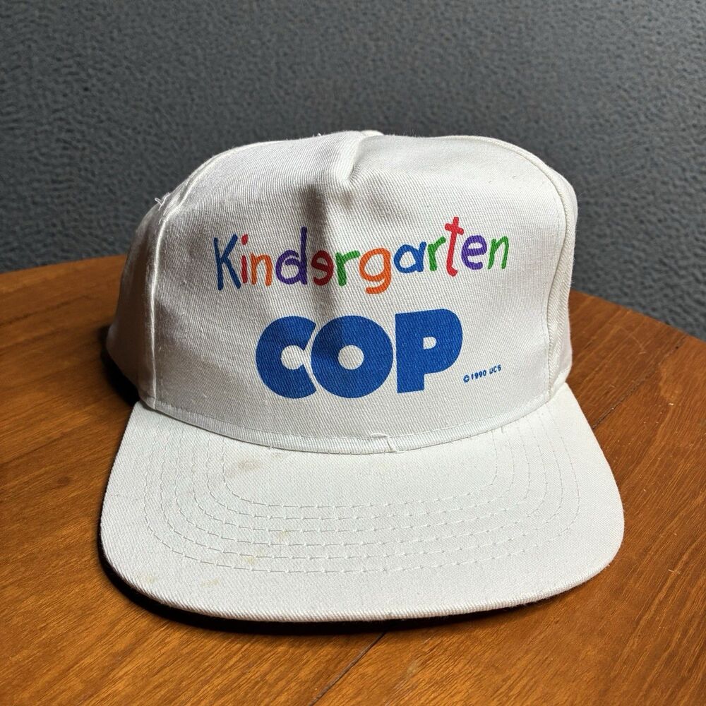 Vintage 1990 Kindergarten Cop Arnold Schwarzenegger Movie Promo Snapback Hat